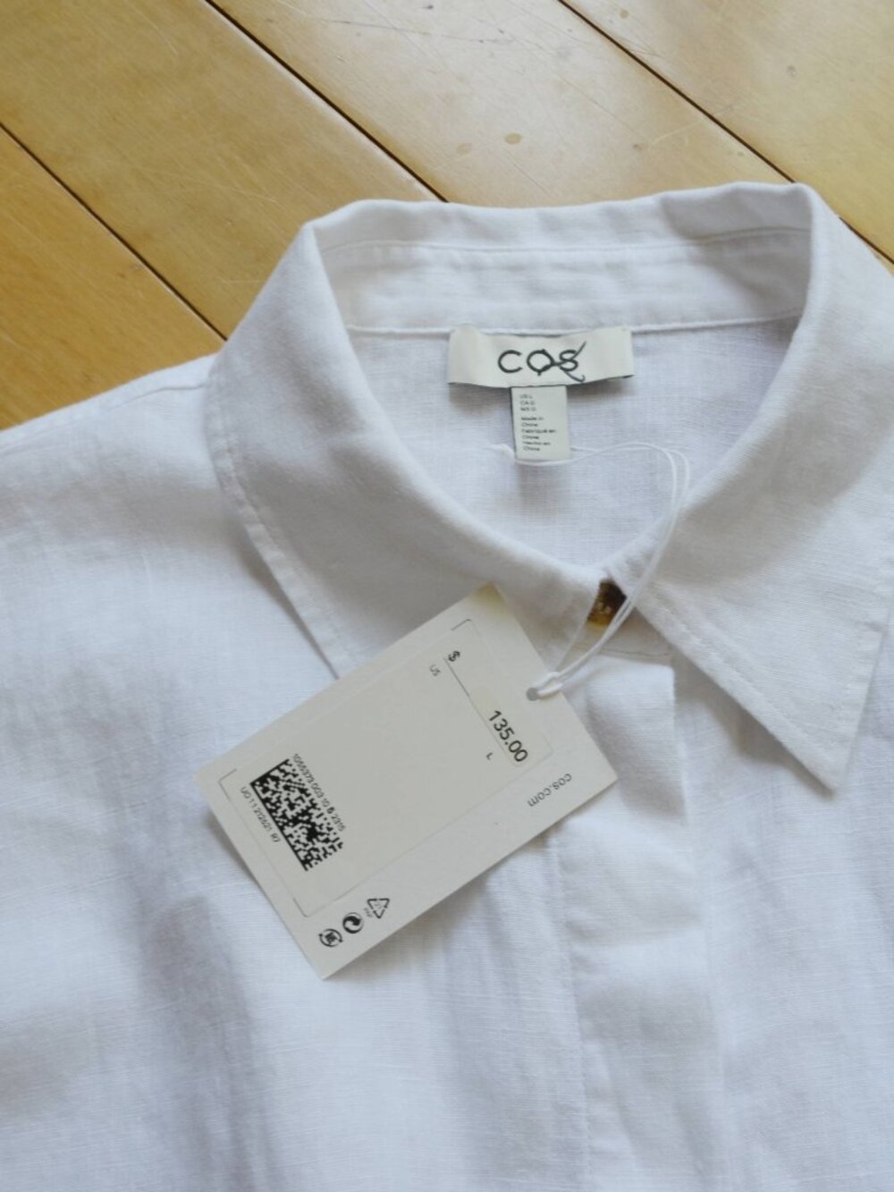 COS Relaxed Linen Shirt Dress US L NWT White - Picture 9 of 10